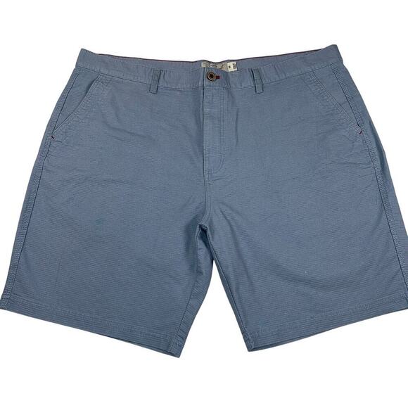 Weatherproof Vintage Blue Embossed Stripe Cotton Chino Shorts Size 40 - Picture 1 of 9